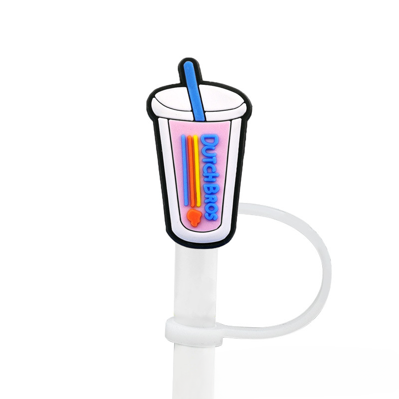 Wholesale 10PCS PVC Cute Cartoon Straw Tube Cap