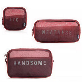 Wholesale Portable Mesh Transparent Cosmetic Storage Bag