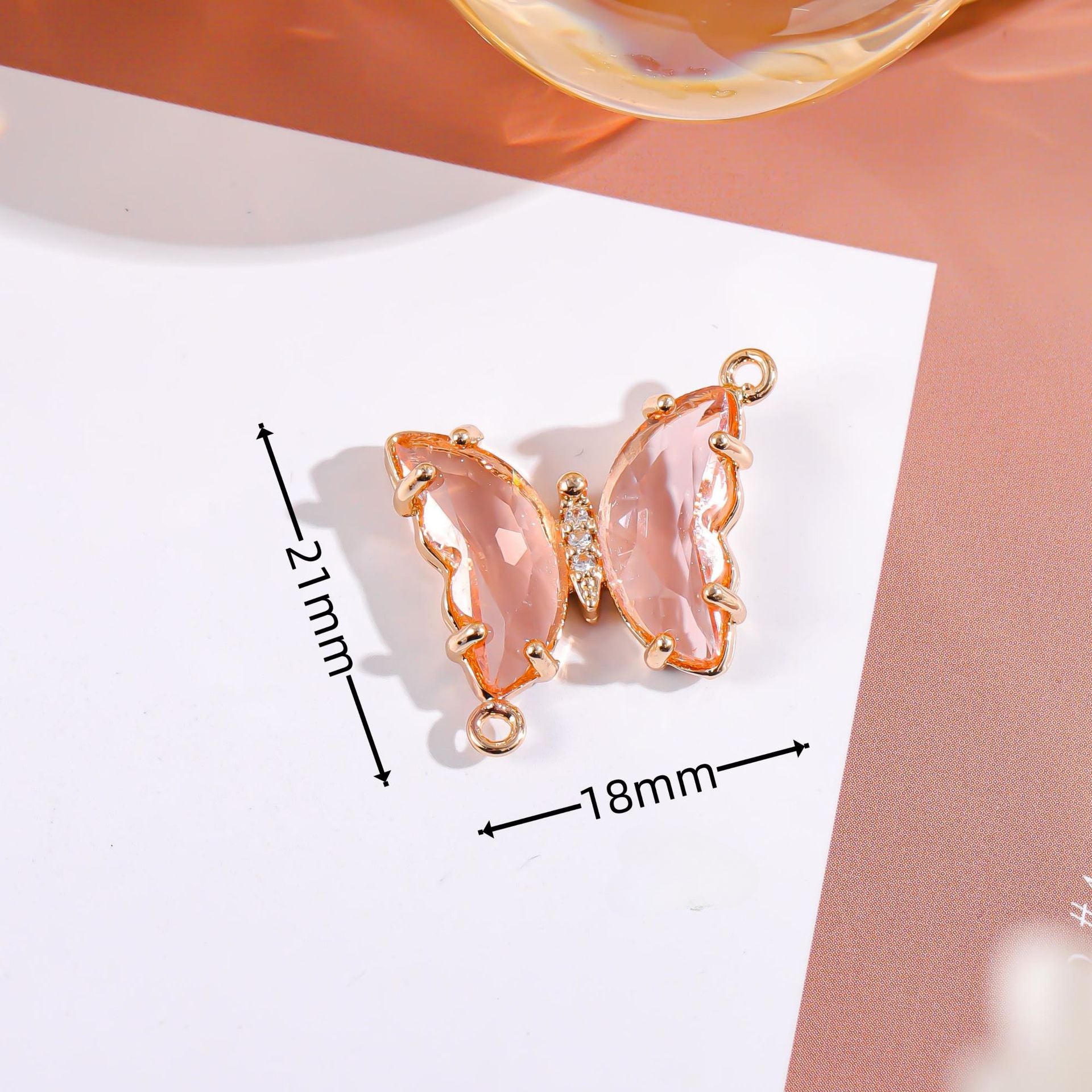 Wholesale Crystal Butterfly Double Pendant