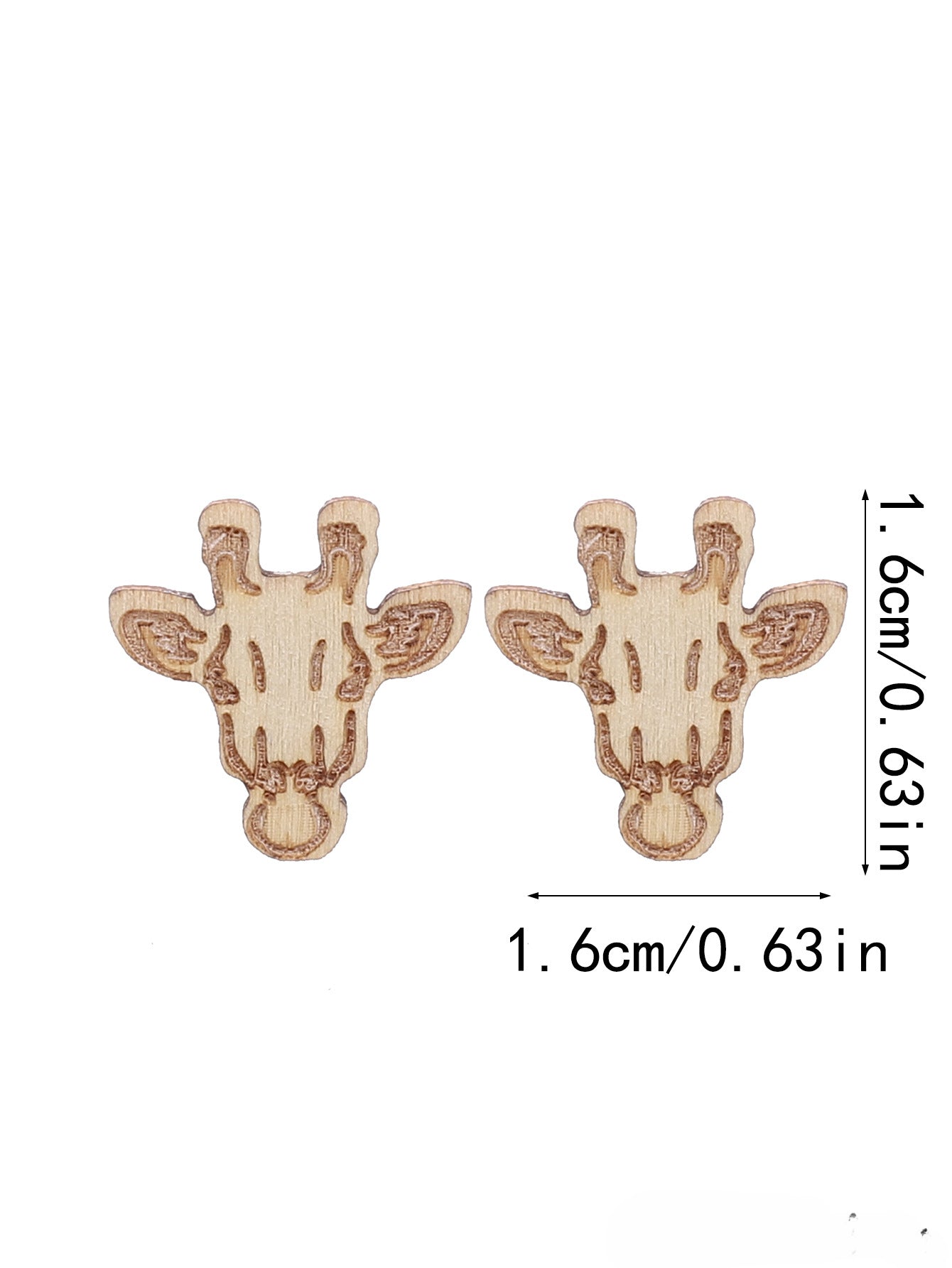 Wholesale Christmas Deer Elk Wood Chip Earrings