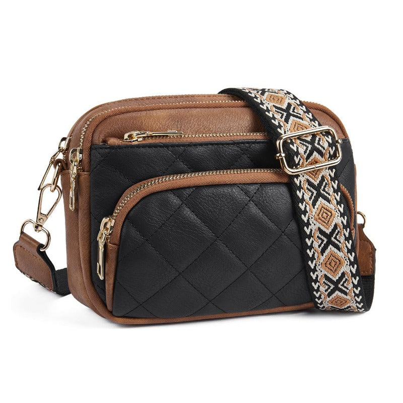 Wholesale Simple Letter Multi-pocket Multi-function Square Bag Zipper Crossbody Shoulder Bags