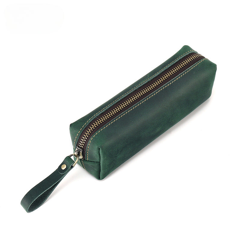 Wholesale Stationery Bag Leather Zipper Pencil Case Pencil Case