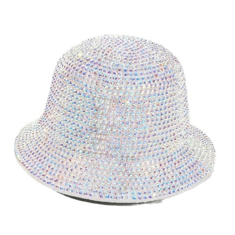 Wholesale Woolen Sparkling Diamond Performance Fisherman Hats