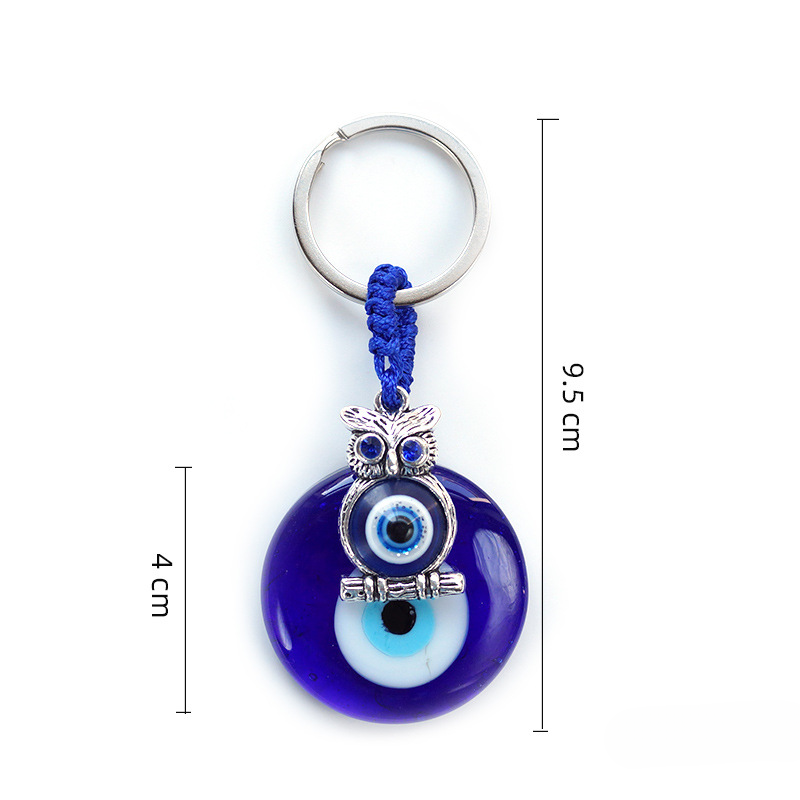 Wholesale Devil Eye Glass Keychain