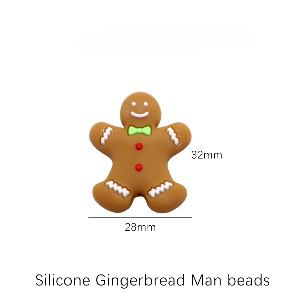 Wholesale 100pcs Silicone Christmas Series Beads