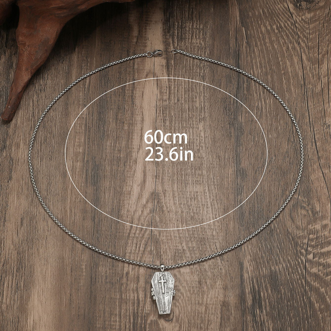 Wholesale Halloween Gothic Style Coffin Red Enamel Pendant Zinc Alloy Necklace