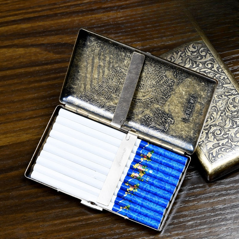 Wholesale 20 Pack Thin Creative China-Chic Bronze Cigarette Boxes
