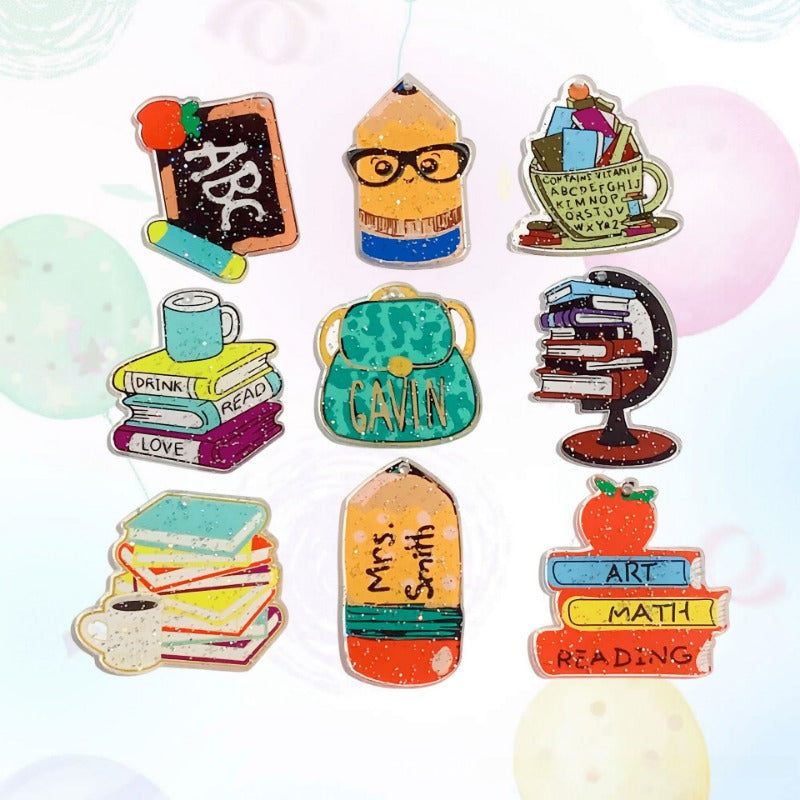 Wholesale 30pcs Acrylic Glitter Campus Style Graduation Season Accessories DIY Materials