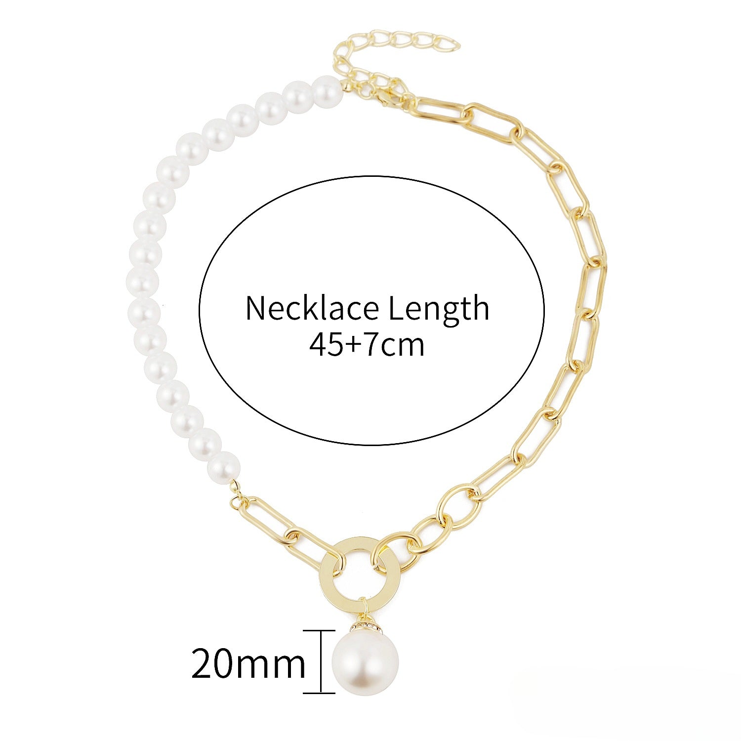 Wholesale Double Layered Irregular Pearl Alloy Necklaces
