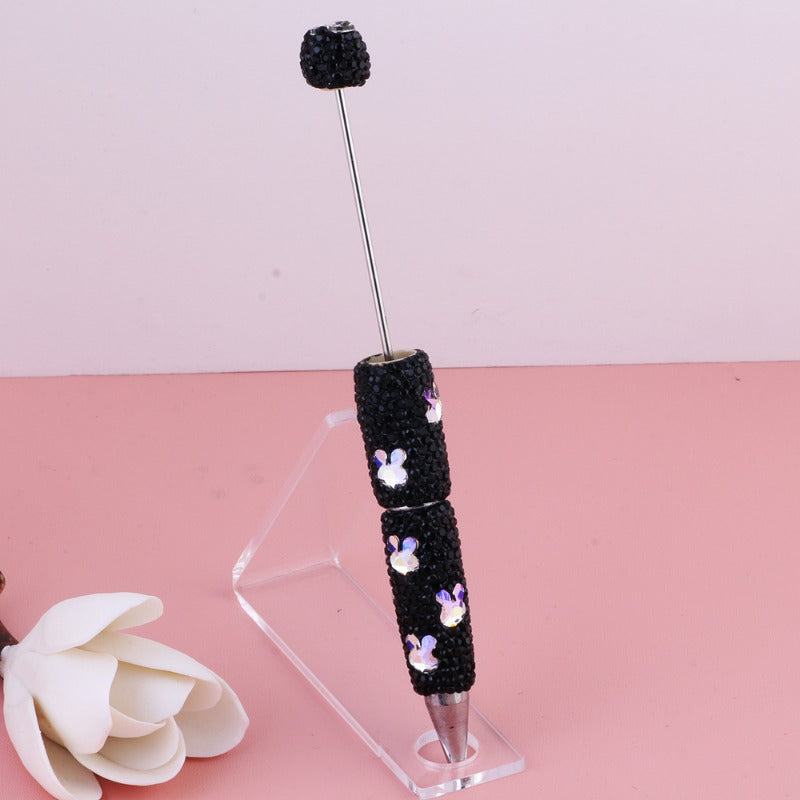 Wholesale 5pcs Colorful Cute Rabbit Zircon Clay Full Diamond DIY Bead Pen