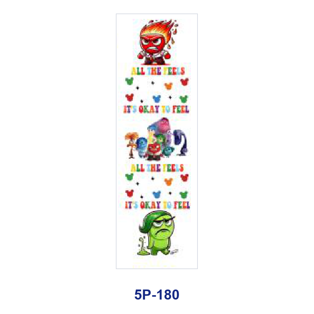 Wholesale 2/ 8/ 16pcs Cute Whimsy Colorful Cartoon Element Print Pen and Bookmark Stickers UV DTF Wraps OLY Exclusive