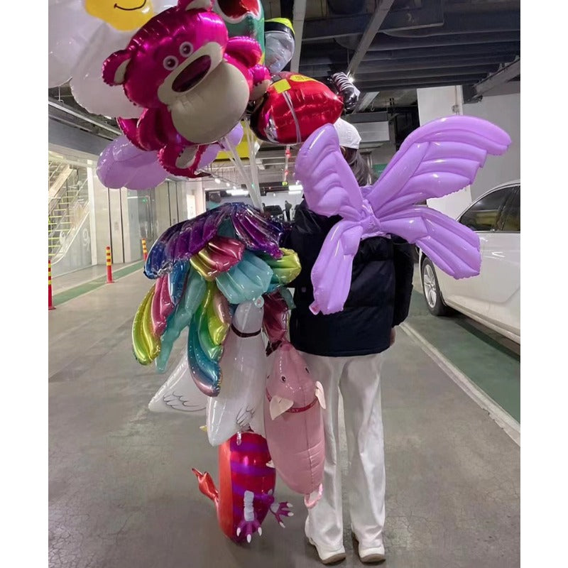 Wholesale Butterfly Wings Glowing Aluminum Film Balloon Toys