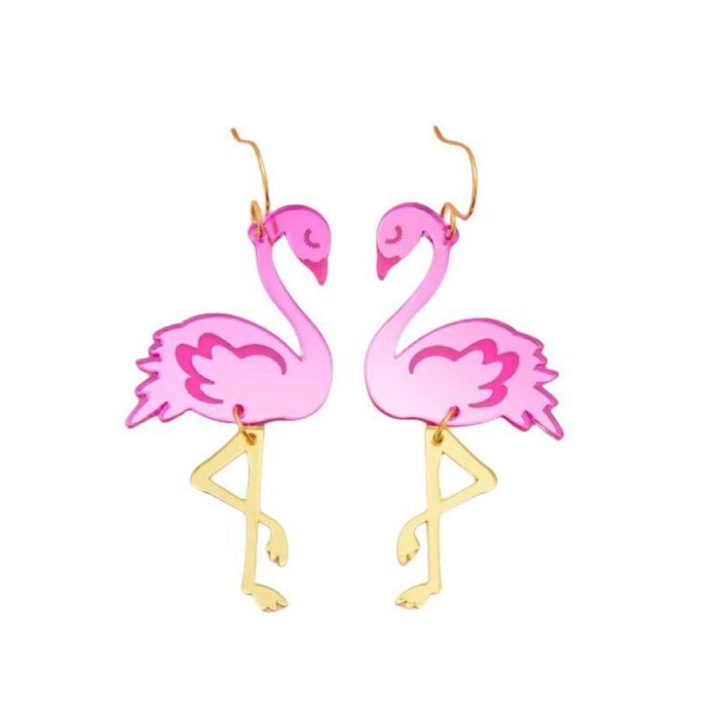 Wholesale Acrylic Flamingo Simple, Fashionable and Personalized Earrings