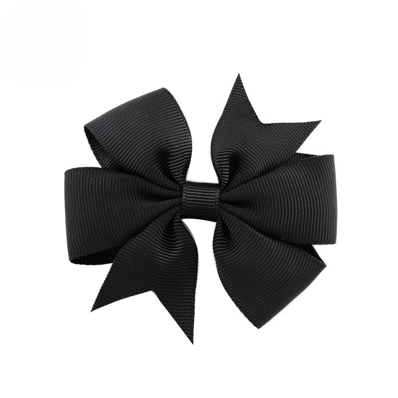 Wholesale 10pcs Handmade Baby Dovetail V Ribbed Ribbon Bow Hairpin