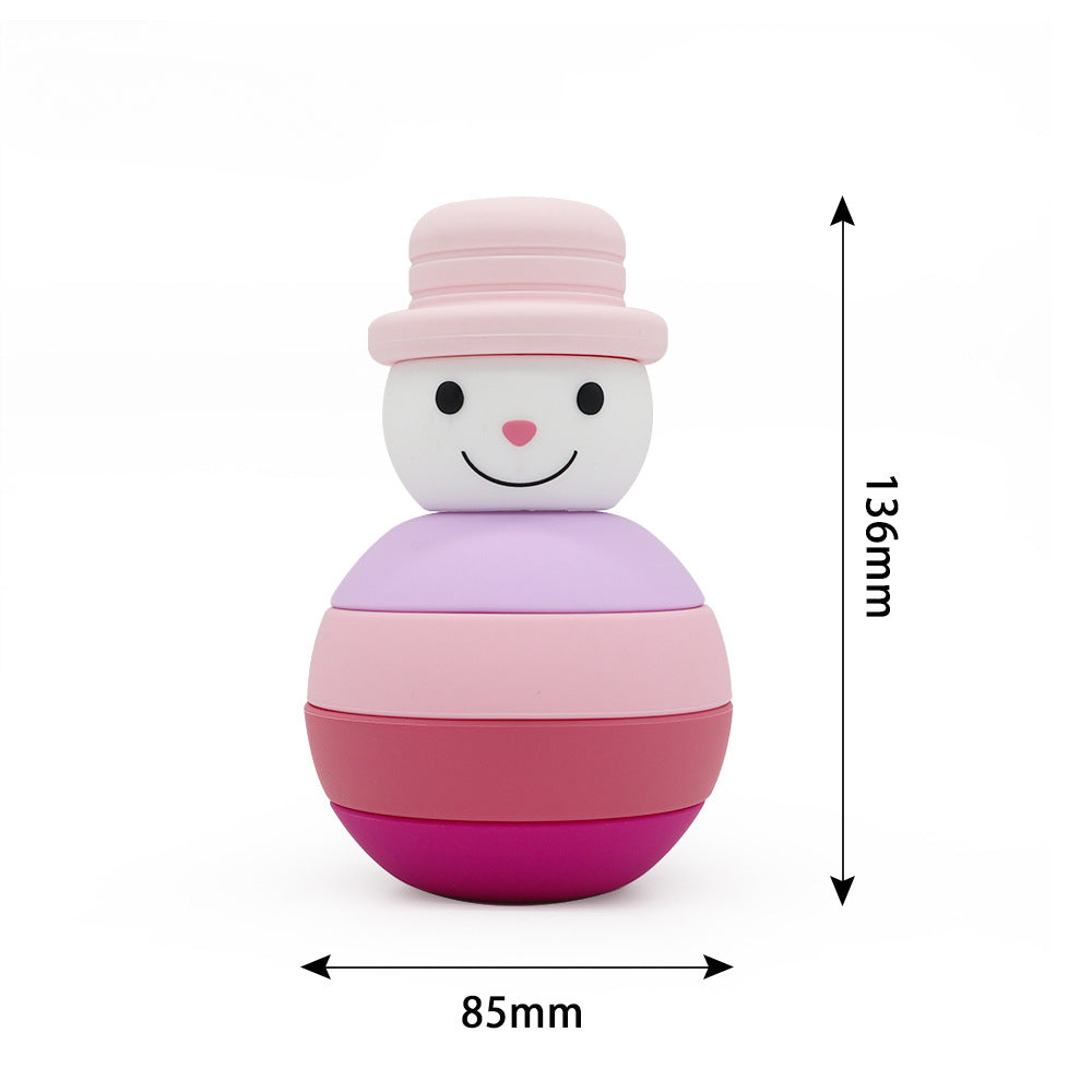 Wholesale 10PCS/PACK Silicone Christmas Stacking Children's Toys