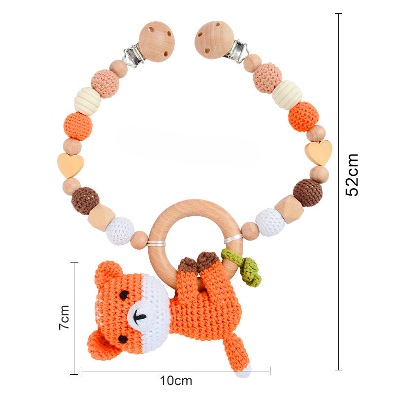 Wholesale Rattle Baby Knitted Wool Animal Doll Can Chew Crochet Pendant