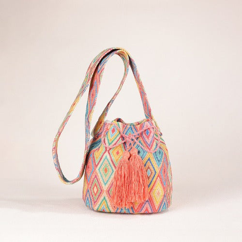 Wholesale Crossbody Bohemian Canvas Printed Bucket Bag