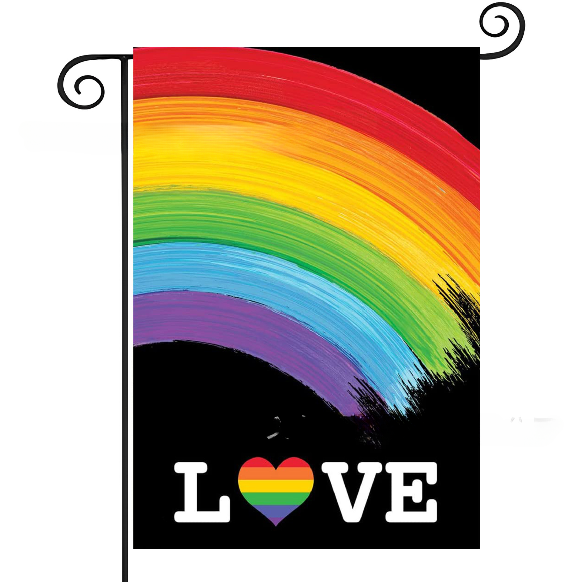 Wholesale Linen LGBT Rainbow Garden Flag
