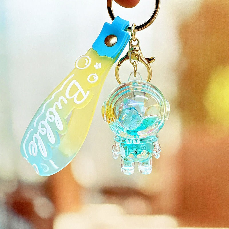 Wholesale Cartoon Colorful Quicksand Bottle Acrylic Liquid Keychain