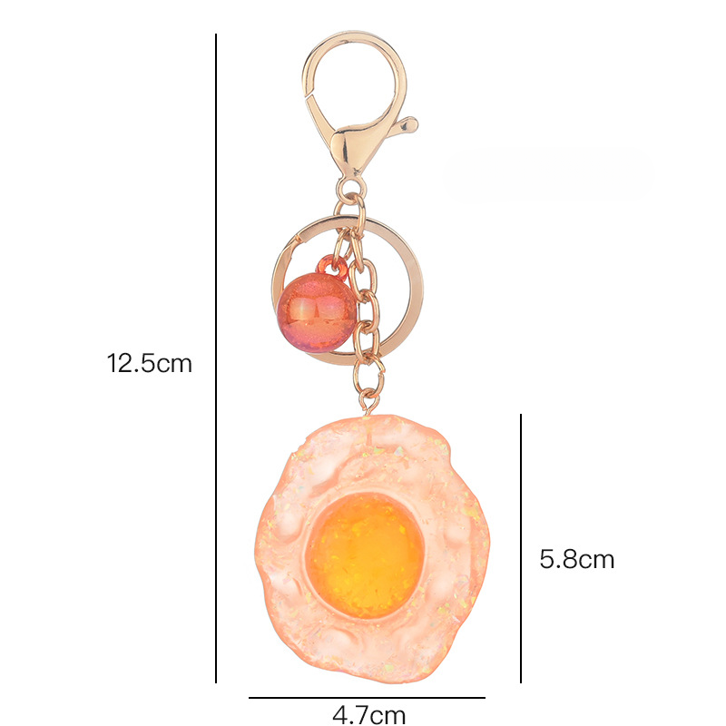 Wholesale Acrylic Crystal Poached Egg Keychain