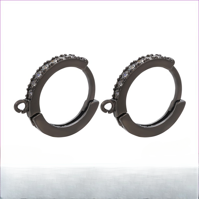 Wholesale White Diamond Brass Earrings Fittings