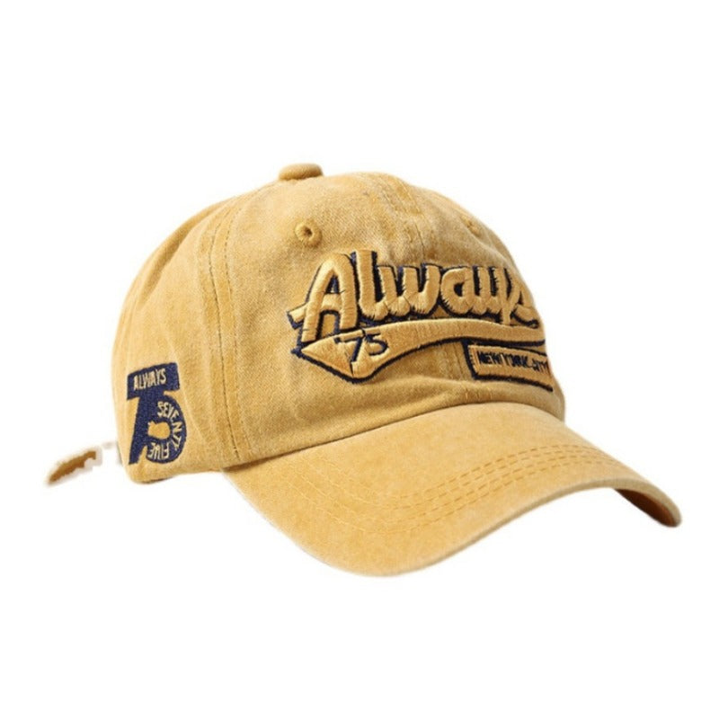 Wholesale Washed Distressed Letters Embroidered Outdoor Baseball Cap