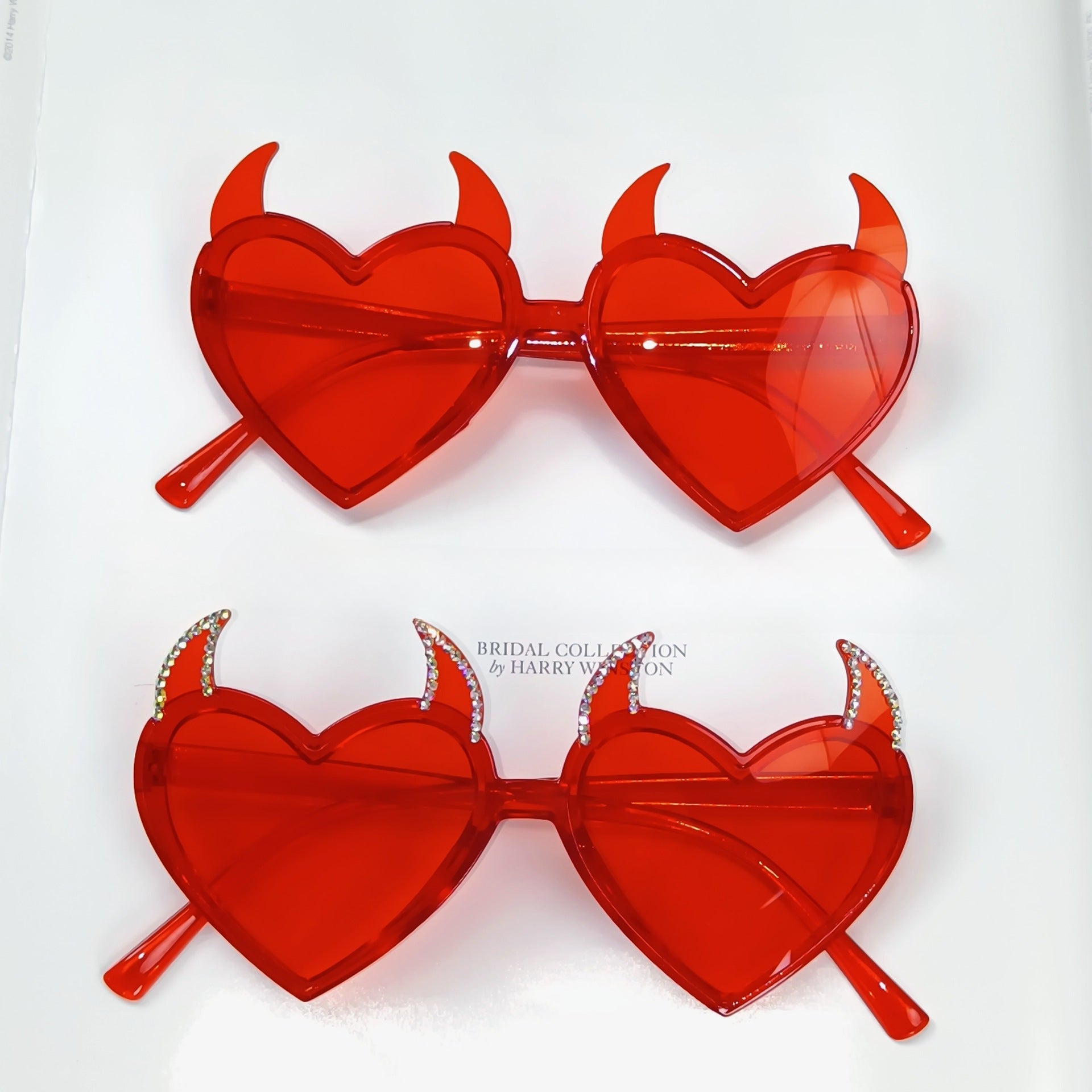 Wholesale Devil's Horn Peach Heart Anti-ultraviolet Sunglasses