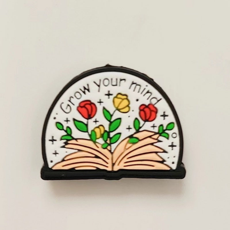 Wholesale 10PCS Letter Flower Silicone Cartoon Beads