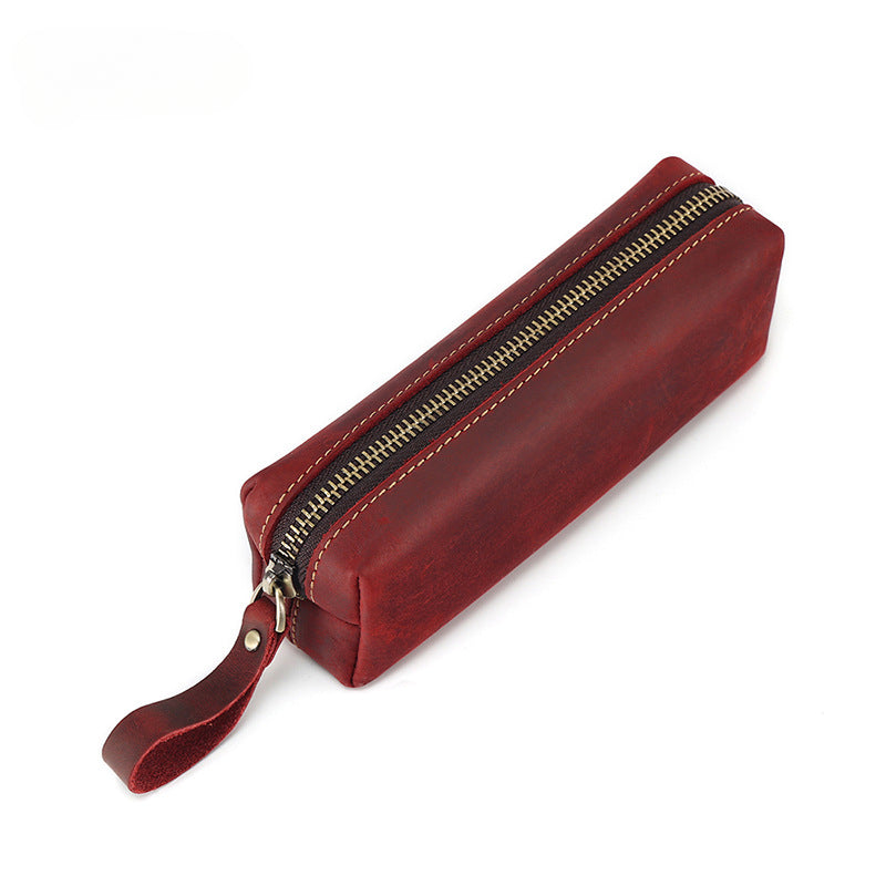 Wholesale Stationery Bag Leather Zipper Pencil Case Pencil Case