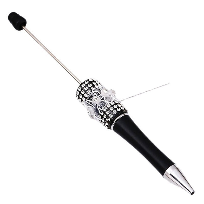 Wholesale 10pcs Beadable Pens DIY Diamond-studded Creative Butterfly Mesh Handmade Diamond Ballpoint Pen