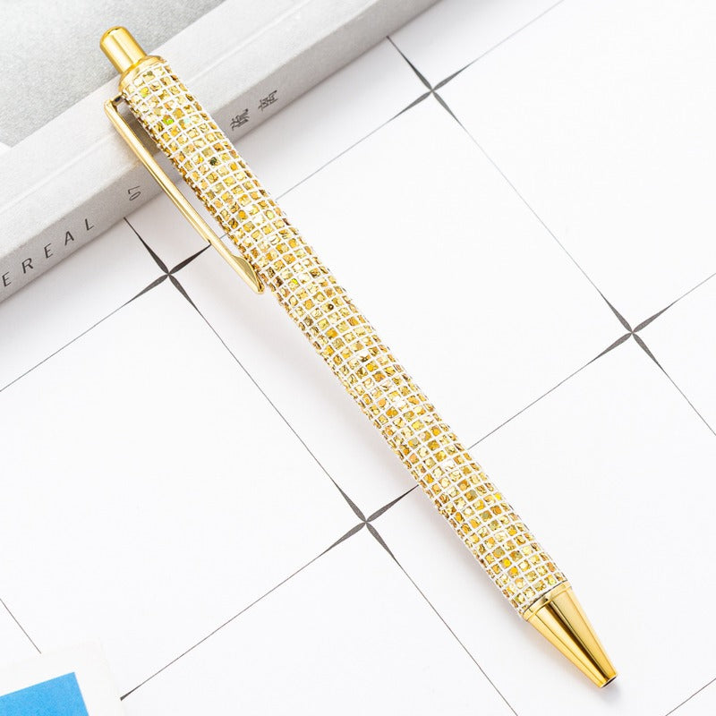 Wholesale Creative Gold Powder Click Check Ballpoint Pen