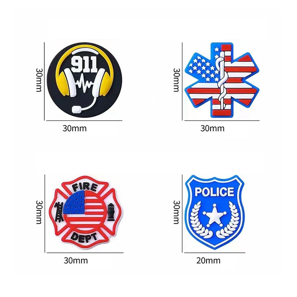 Wholesale 20pcs 3D Cartoon Alphabet Flag Pattern Silicone Beads