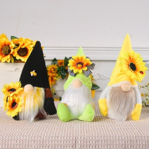 Wholesale Faceless Doll Dwarf Cute Sunflower Bee Gnome Ornaments