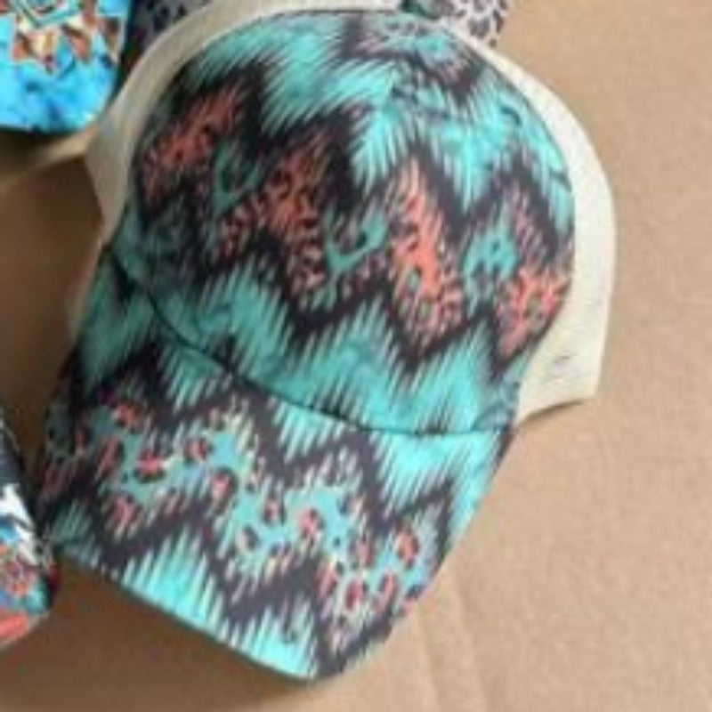 Wholesale Polyester Aztec Wave Stripe Baseball Cap