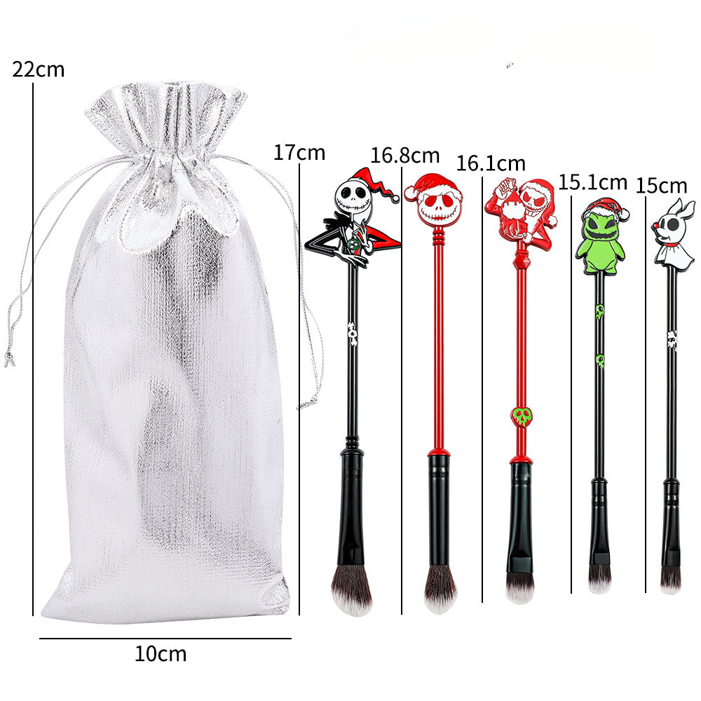 Wholesale Halloween Metal Makeup Brush Set