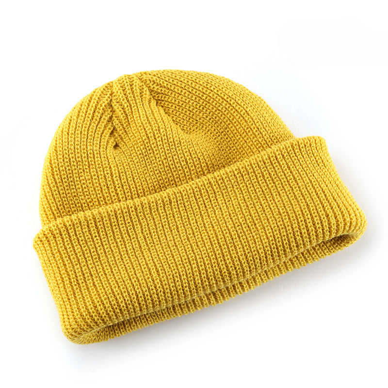 Wholesale Solid Color Light Board Insulation Acrylic Ear Knitted Hat Wool Hat
