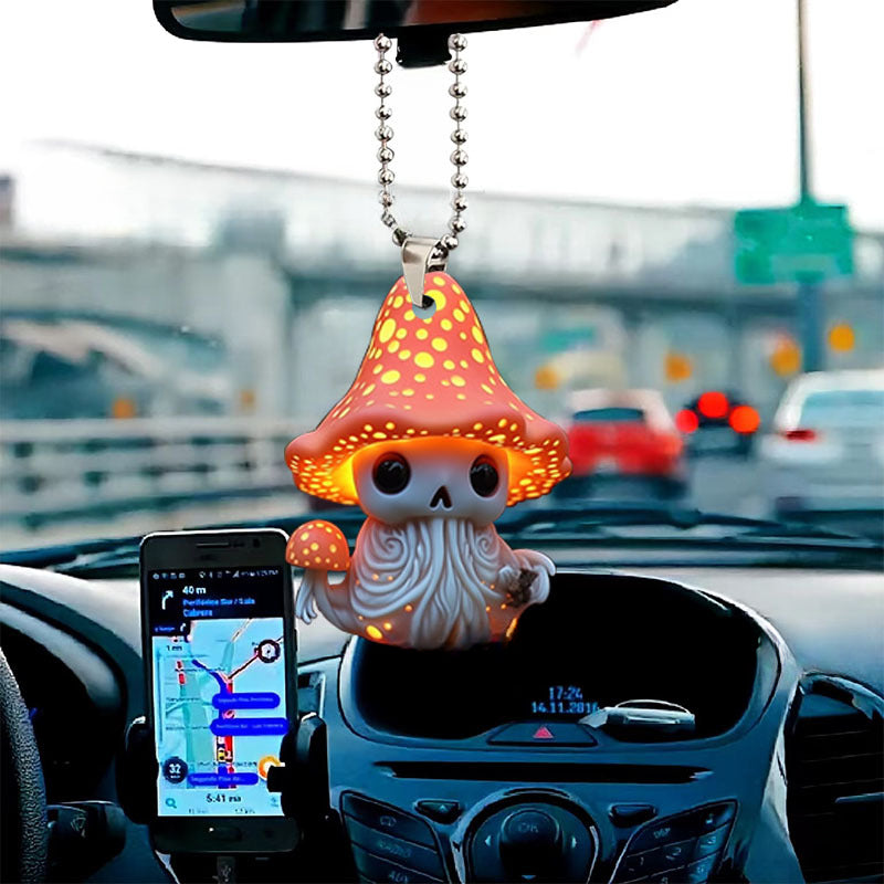 Wholesale New Arrival Small Mushroom Elf Halloween Creative Acrylic Car Pendant