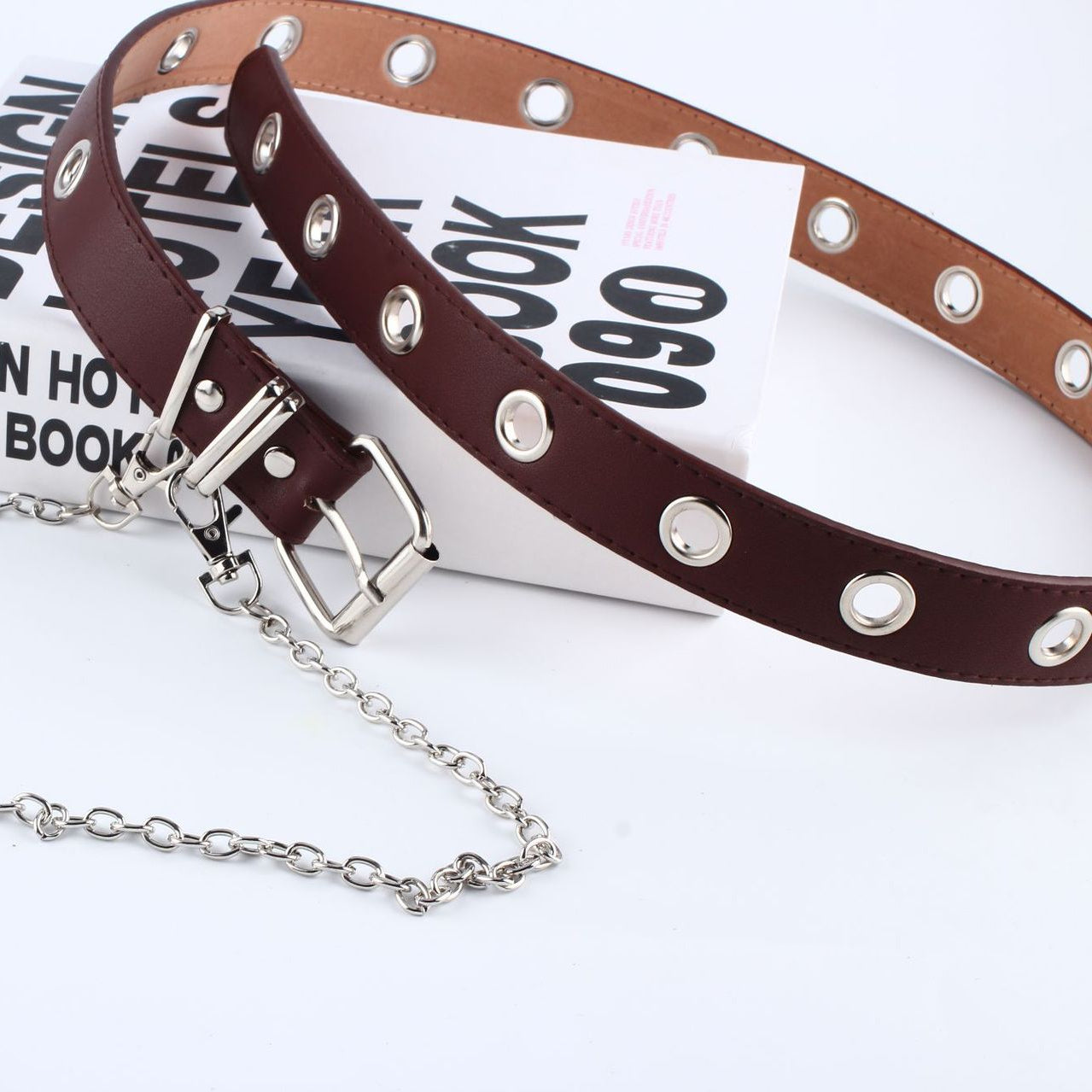 Whoelsale PU Pendant Chain Decoration Punk Style Waistband