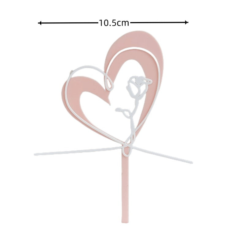 Wholesale 10PCS/PACK Mother's Day Love Letter Acrylic Cake Insert Card