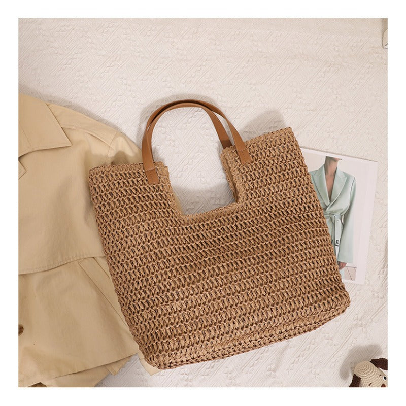 Wholesale of Simple and High-capacity Straw Woven Bags
