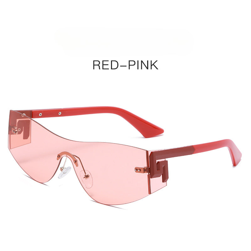 Wholesale Frameless One-piece Y2K PC Sunglasses