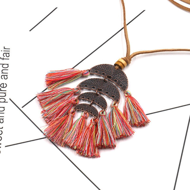 Wholesale Alloy Creative Tassel Long Necklace