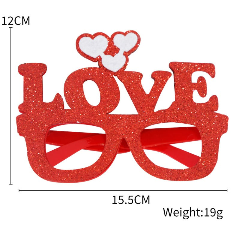 Wholesale Valentine's Day Glasses Party Party Decorations Love Love Party Glasses Photo Props