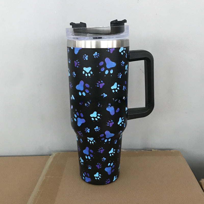 Wholesale Tumbler Leopard Pattern Stainless Steel Ice Bullies Cup