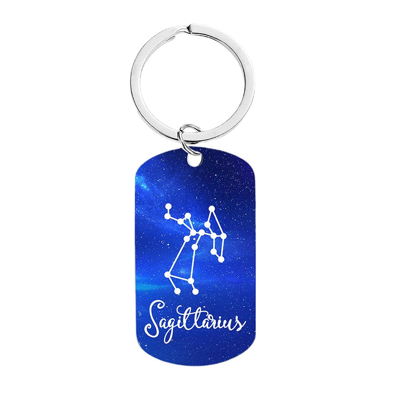 Wholesale of Twelve Constellations Metal Keychains