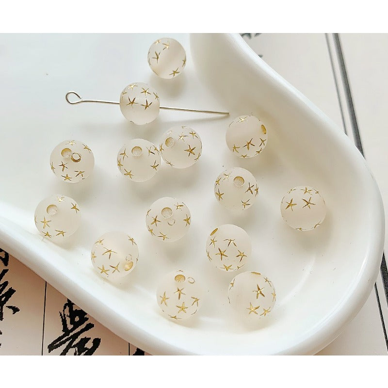 Wholesale 10PCS/PACK Vintage Acrylic Love Star Beads