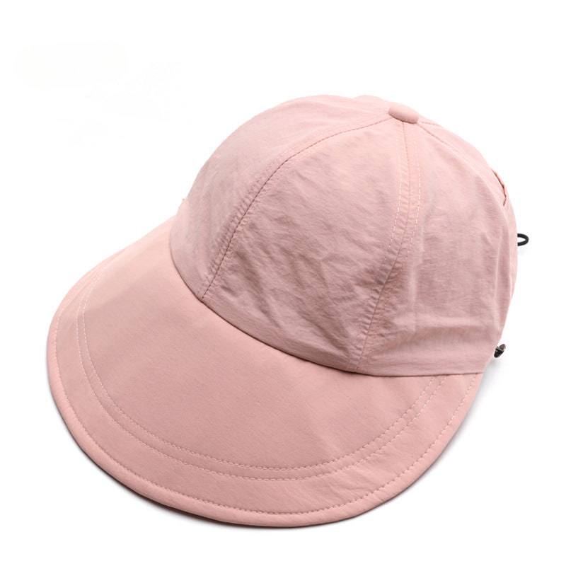 Wholesale Solid Color Light Panel Large Brim Foldable Outdoor Sun Hat