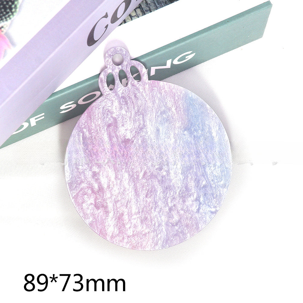 Wholesale 10pcs Glitter Acrylic Christmas Pendant Decoration DIY Glitter Craft Hanging Ornament Patch