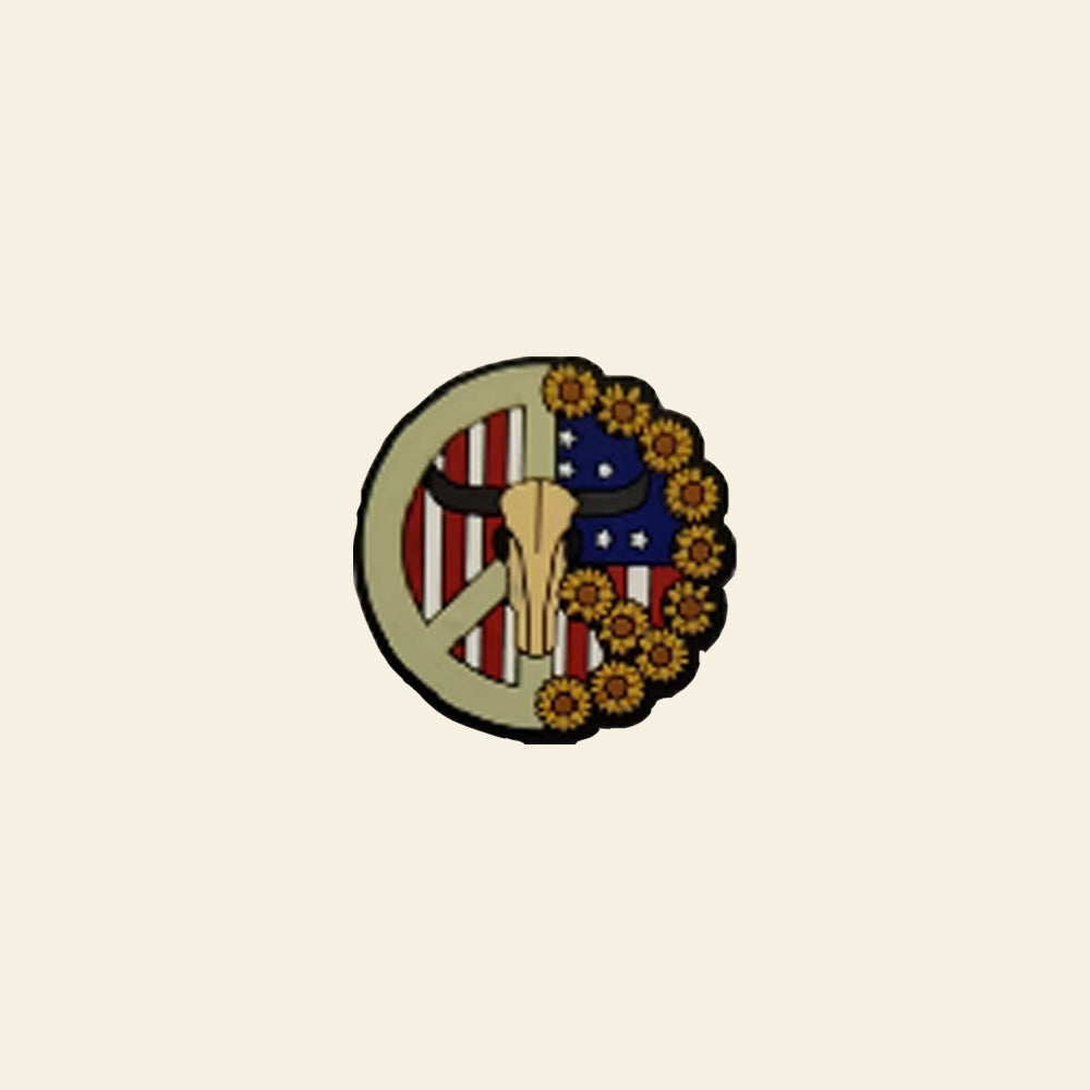 Wholesale 10pcs American Independence Day Bull Head Cartoon Silicone Beads