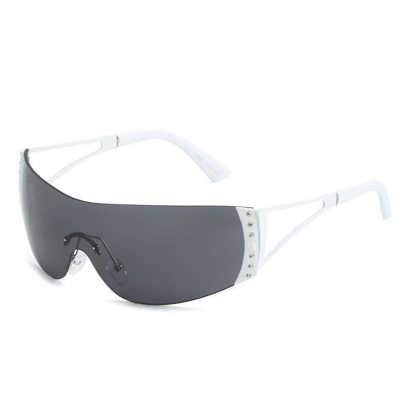 Wholesale Frameless One-piece PC Sunglasses